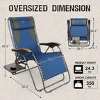 Zero Gravity Reclining Patio Chair with Cup Holder