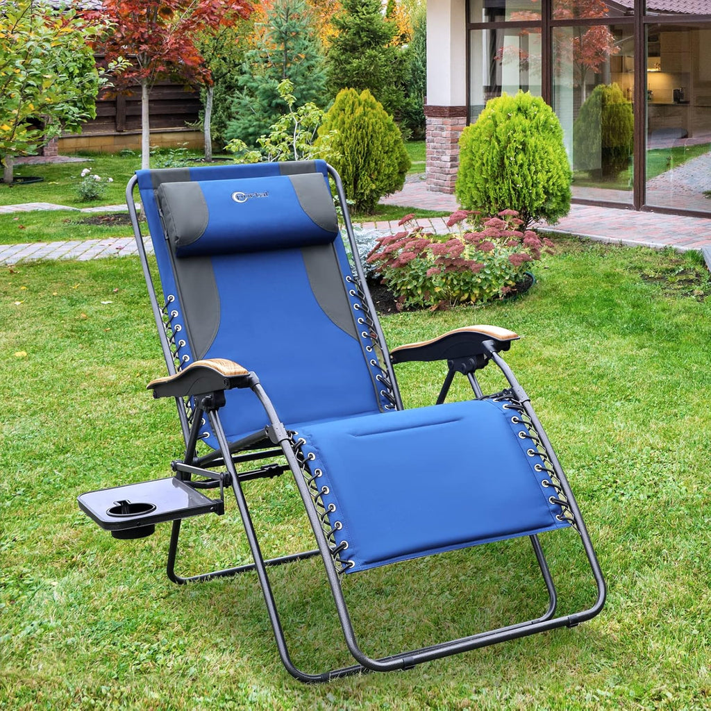 Zero Gravity Reclining Patio Chair with Cup Holder